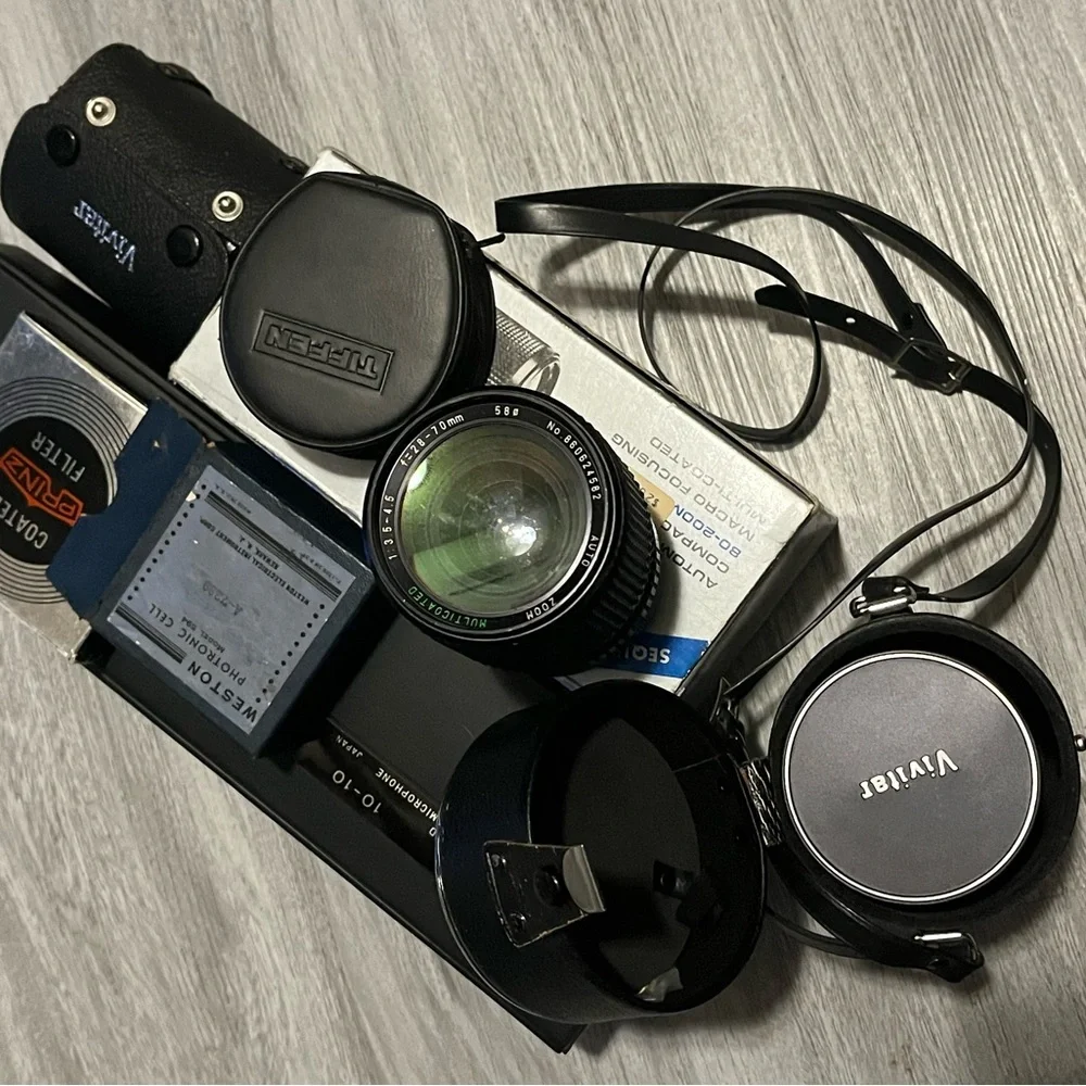Black Camera Lens Kit with Carrying Case